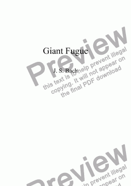 page one of Giant Fugue by J.S.Bach arr. by K. MacGaffey for wind quintet