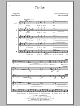 page one of Thriller (arr. Deke Sharon) (SATB Choir)