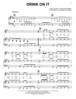 page one of Drink On It (Piano, Vocal & Guitar Chords (Right-Hand Melody))