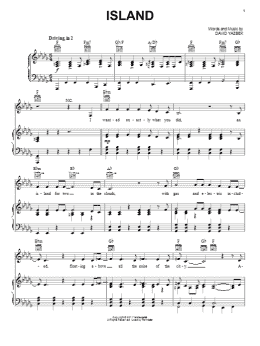 page one of Island (from Women On The Verge Of A Nervous Breakdown) (Piano, Vocal & Guitar Chords (Right-Hand Melody))