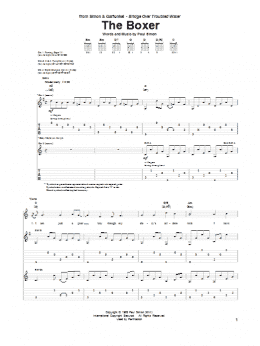 page one of The Boxer (Guitar Tab)