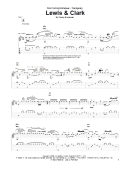 page one of Lewis & Clark (Guitar Tab)