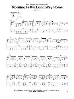 page one of Morning Is The Long Way Home (Guitar Tab)
