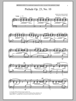page one of Prelude Op. 23, No. 10 (Piano Solo)