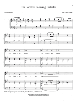 page one of I'm Forever Blowing Bubbles (Piano & Vocal)