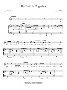 page one of The Train For Poppyland (Piano & Vocal)