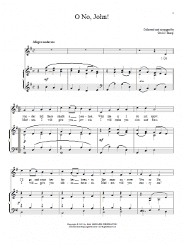 page one of O No, John! (Piano & Vocal)