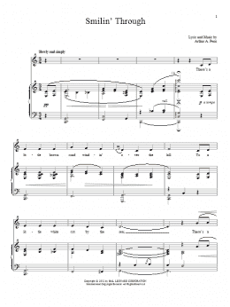 page one of Smilin' Through (Piano & Vocal)