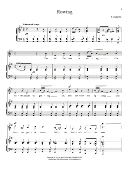 page one of Rowing (Piano & Vocal)