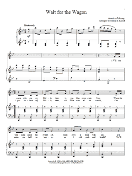page one of Wait For The Wagon (Piano & Vocal)