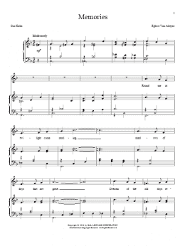 page one of Memories (Piano & Vocal)