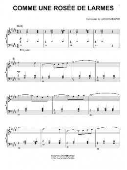 page one of Comme Une Rosee De Larmes (Piano Solo)