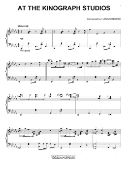 page one of At The Kinograph Studios (Piano Solo)