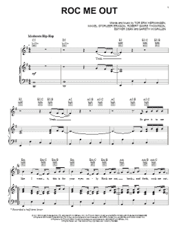 page one of Roc Me Out (Piano, Vocal & Guitar Chords (Right-Hand Melody))