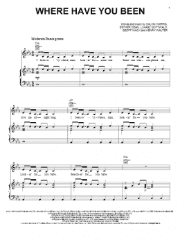 page one of Where Have You Been (Piano, Vocal & Guitar Chords (Right-Hand Melody))