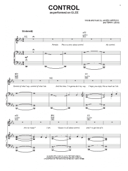 page one of Control (Piano, Vocal & Guitar Chords (Right-Hand Melody))