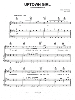 page one of Uptown Girl (Piano, Vocal & Guitar Chords (Right-Hand Melody))