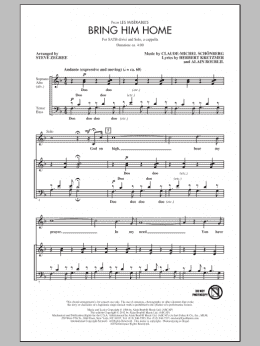 page one of Bring Him Home (from Les Miserables) (arr. Steve Zegree) (SATB Choir)