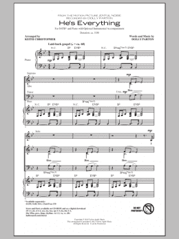 page one of He's Everything (SATB Choir)