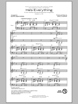 page one of He's Everything (SSA Choir)