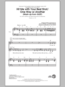 page one of Hit Me With Your Best Shot / One Way Or Another (2-Part Choir)