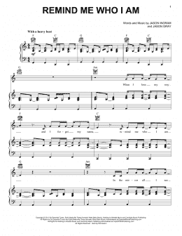 page one of Remind Me Who I Am (Piano, Vocal & Guitar Chords (Right-Hand Melody))