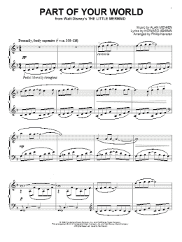 page one of Part Of Your World [Classical version] (from The Little Mermaid) (arr. Phillip Keveren) (Piano Solo)