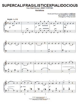page one of Supercalifragilisticexpialidocious [Classical version] (from Mary Poppins) (arr. Phillip Keveren) (Piano Solo)