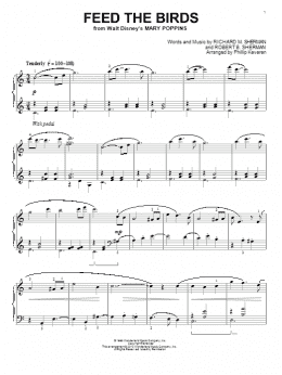 page one of Feed The Birds (Tuppence A Bag) [Classical version] (from Mary Poppins) (arr. Phillip Keveren) (Piano Solo)