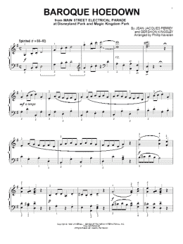 page one of Baroque Hoedown [Classical version] (arr. Phillip Keveren) (Piano Solo)