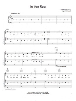 page one of In The Sea (Piano, Vocal & Guitar Chords (Right-Hand Melody))