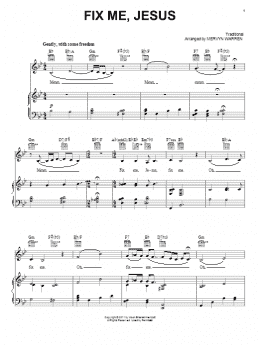 page one of Fix Me, Jesus (Piano, Vocal & Guitar Chords (Right-Hand Melody))