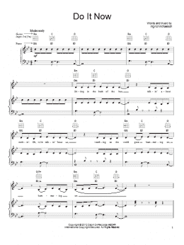 page one of Do It Now (Piano, Vocal & Guitar Chords (Right-Hand Melody))