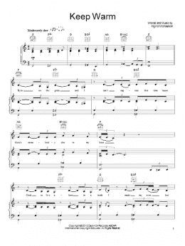 page one of Keep Warm (Piano, Vocal & Guitar Chords (Right-Hand Melody))