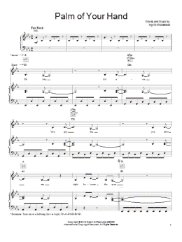page one of Palm Of Your Hand (Piano, Vocal & Guitar Chords (Right-Hand Melody))
