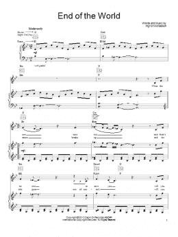 page one of End Of The World (Piano, Vocal & Guitar Chords (Right-Hand Melody))