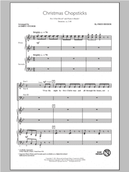 page one of Christmas Chopsticks (3-Part Mixed Choir)