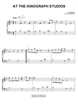 page one of At The Kinograph Studios (Easy Piano)
