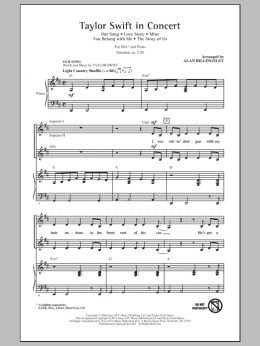 page one of Taylor Swift In Concert (Medley) (SSA Choir)