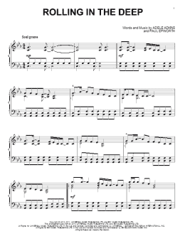page one of Rolling In The Deep (Piano Solo)