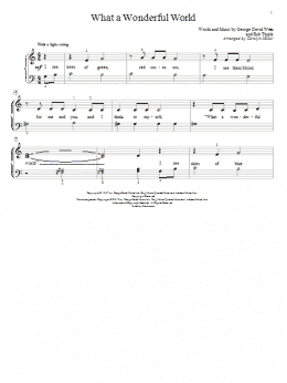 page one of What A Wonderful World (arr. Carolyn Miller) (Educational Piano)