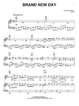 page one of Brand New Day (Piano, Vocal & Guitar Chords (Right-Hand Melody))