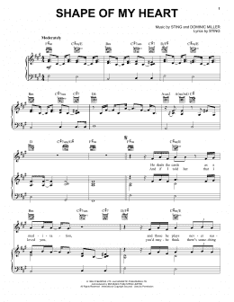 page one of Shape Of My Heart (Piano, Vocal & Guitar Chords (Right-Hand Melody))