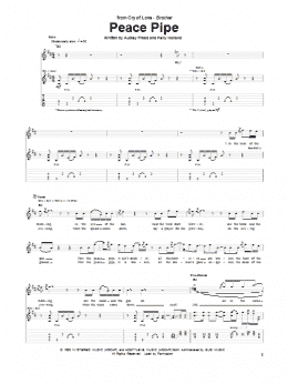 page one of Peace Pipe (Guitar Tab)