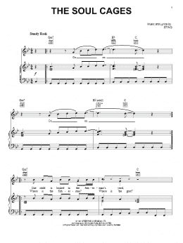 page one of The Soul Cages (Piano, Vocal & Guitar Chords (Right-Hand Melody))