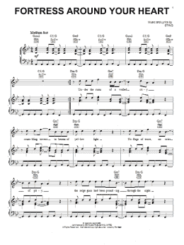page one of Fortress Around Your Heart (Piano, Vocal & Guitar Chords (Right-Hand Melody))