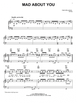 page one of Mad About You (Piano, Vocal & Guitar Chords (Right-Hand Melody))
