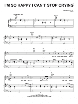 page one of I'm So Happy I Can't Stop Crying (Piano, Vocal & Guitar Chords (Right-Hand Melody))