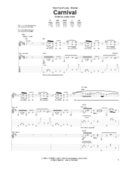 page one of Carnival (Guitar Tab)