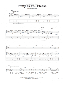 page one of Pretty As You Please (Guitar Tab)